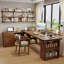 Bureau en L en bois massif avec 1 tiroir-1539155534-1539155528