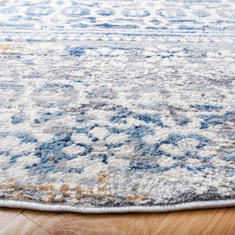 Tapis en coton Grayton Southwestern, Rond 6 pi 7 po
