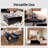 35" Wide PU Leather Button Tufted Square Bench Coffee Table Upholstered Lift-Top Ottoman with Storage-1763811189