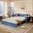 Daybed With Removable Desk Drawers And  Side Table-2082447243-2082447239