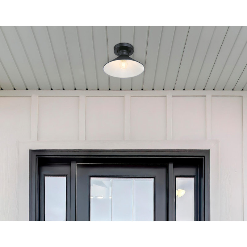 Watts Creek 11 in. W 1 - Bulb LED Outdoor Semi Flush Mount Outdoor Flush Mount