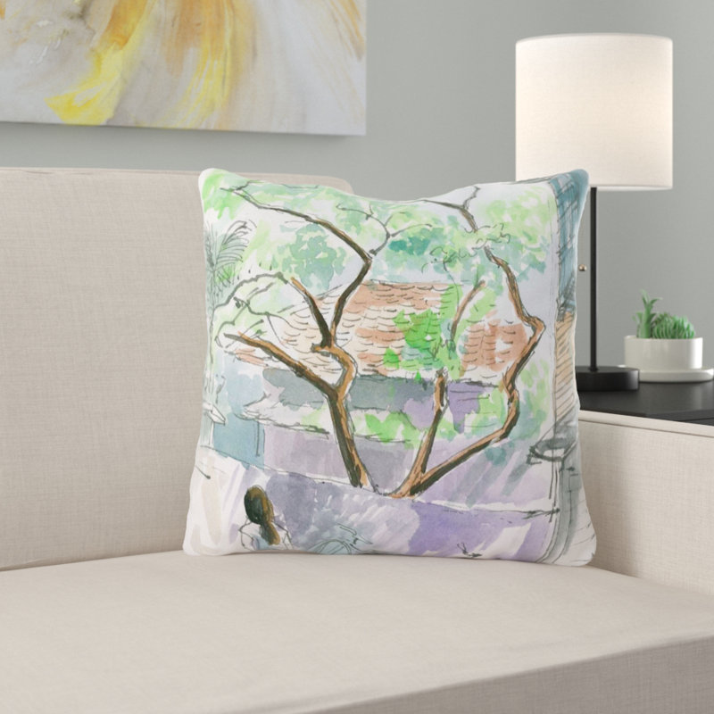 Reversible Throw Pillow, Indoor, Microsuede