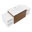 Meuble-lavabo mural 54 po avec lavabo de comptoir en résine et 2 tablettes de rangement, 2 portes à fermeture douce