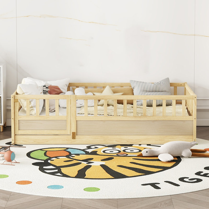Lit plateforme pour enfants Soild, Naturel, Simple