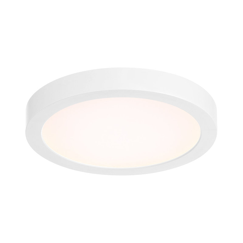 Plafonnier encastré Raed, Blanc, H 0,9 po x l 7 po x P 7 po