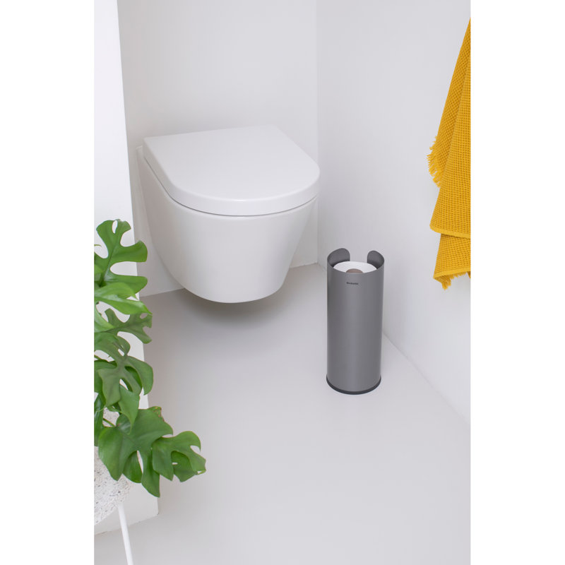 Brabantia Renew Toilet Roll Dispenser, Platinum