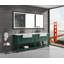Miroir de salle de bain à DEL avec cadre en aluminium, miroir de meuble-lavabo mural pour la maison-172760405-172760404