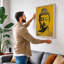 Golden Buddha Head Japandi - Wrapped Canvas-1844510152-1844510148