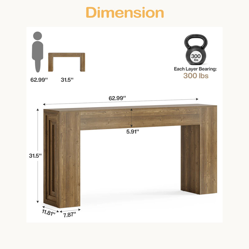 Large-Tabletop Sofa Table,Wooden Hallway Table,Console Table