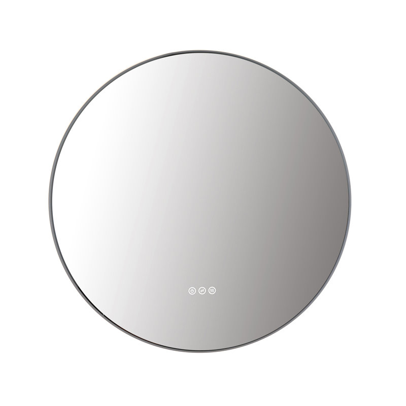 Shell LED Mirror, White, 29.52" x 29.52", Round