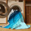 Tapis bleu moderne lavable à la machine Kendari-774964642