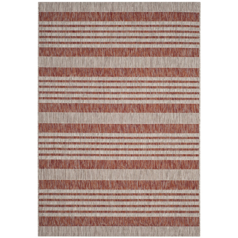 Morehead Performance Striped Indoor/Outdoor Area Rug, Rectangle 8' x 11'