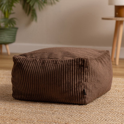 icon Amara Beanbag Footstool Corduroy Navy Blue