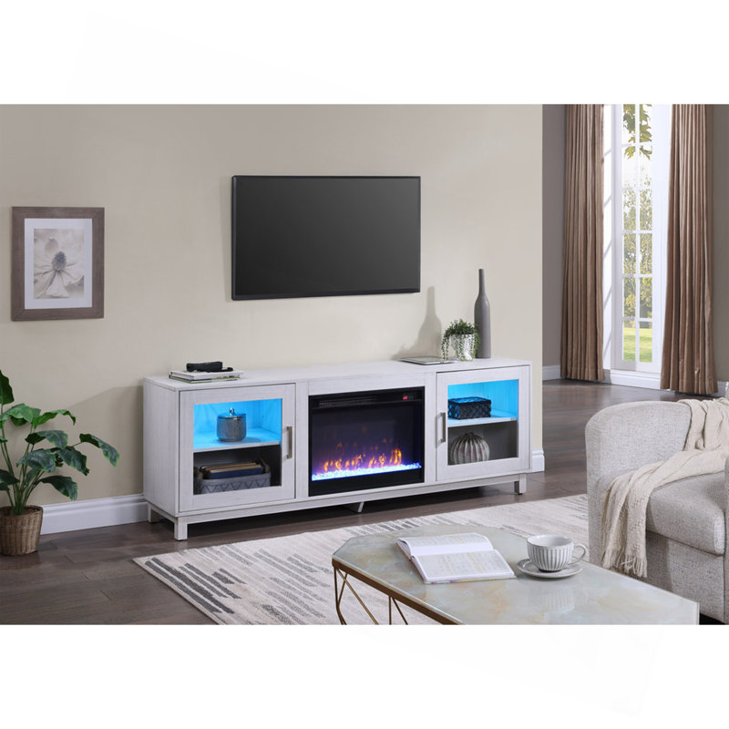 Console 70 po avec foyer et chauffage
