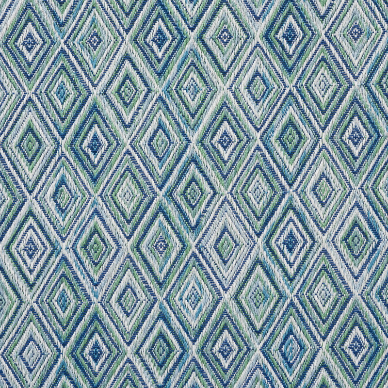 Diamond Strie Indoor/Outdoor Fabric, Peacock