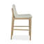 Cavallini Upholstered Stool with Solid Wood Frame