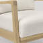 Chaise d'appoint en tissu crème 28,0L x 34,1W x 34,4H en bois brun clair