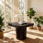 Ensemble de 2 tables basses gigognes carrées FS Furniture, 88 cm L x 88 cm P x 30 cm H, en placage de parquet.
