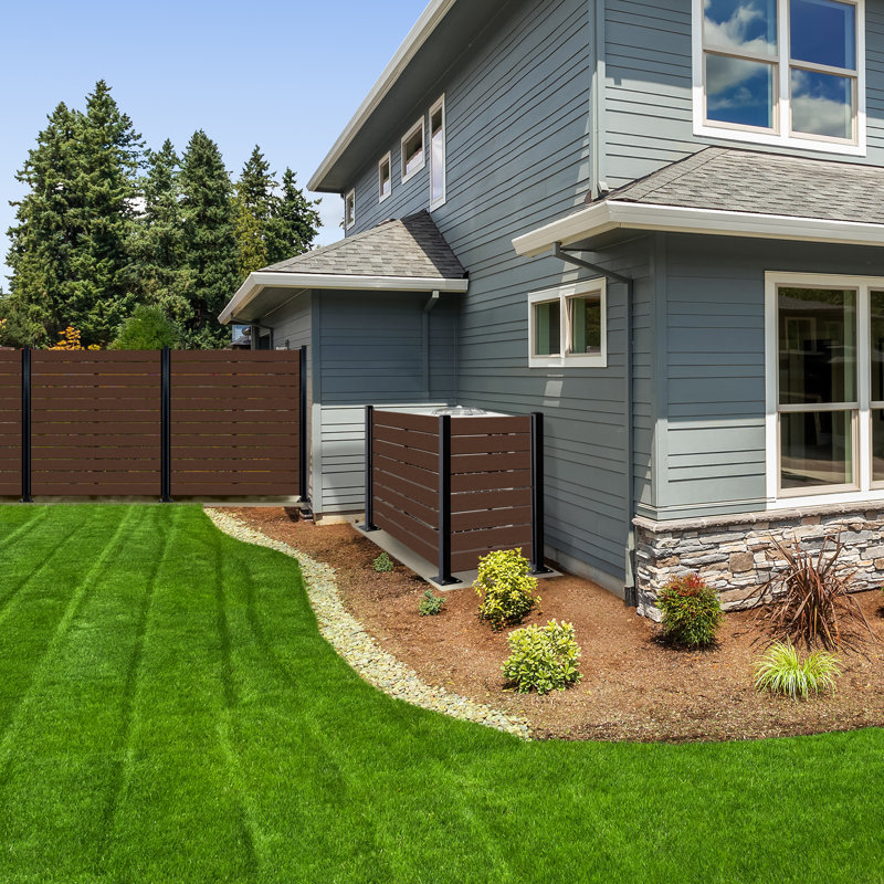 OUTDECO 5.5 in. x 72 in. x .75 in. Wood Plastic Composite Fence Board, Tongue and Groove Topper, Sanded Finish - Espresso