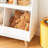 2-Tier Open Bookcase with Feet 5 Cube Toy Storage Display Organizer-459915080