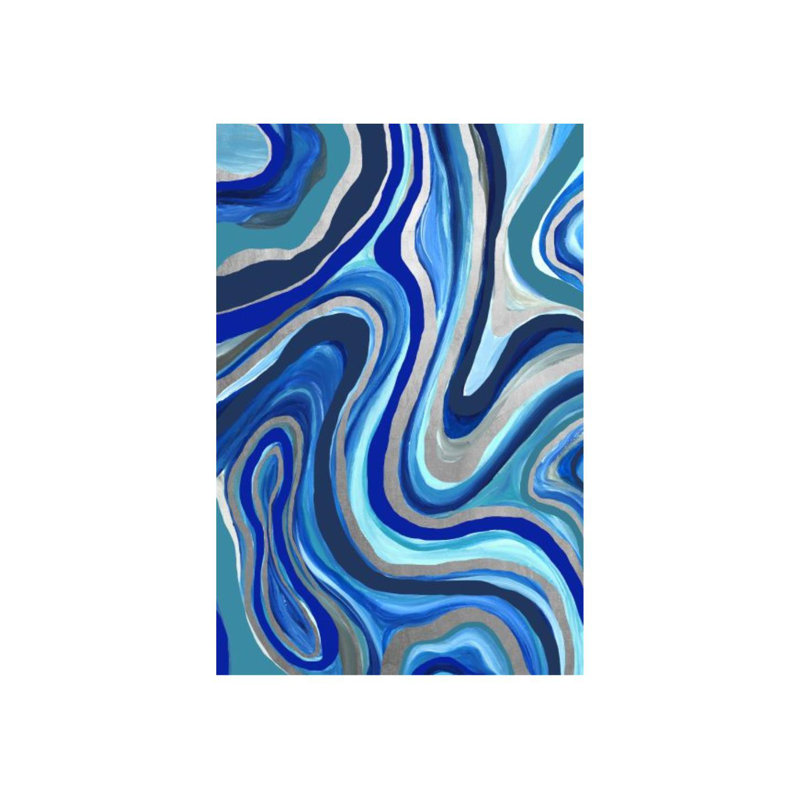 Silver Lining Geode II Painting by Emma McCartney, Gilded Silver, 36" H x 24" W x 1.5" D
