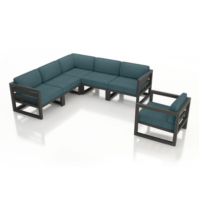 Avion 6 Piece Sectional Set - Black
