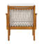 Fauteuil club d'extérieur en bois d'acacia avec corde tissée à la main, finition teck
