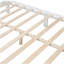 Base de lit plateforme en bois, lit plateforme de style rétro, avec support de traverse en bois-121110932