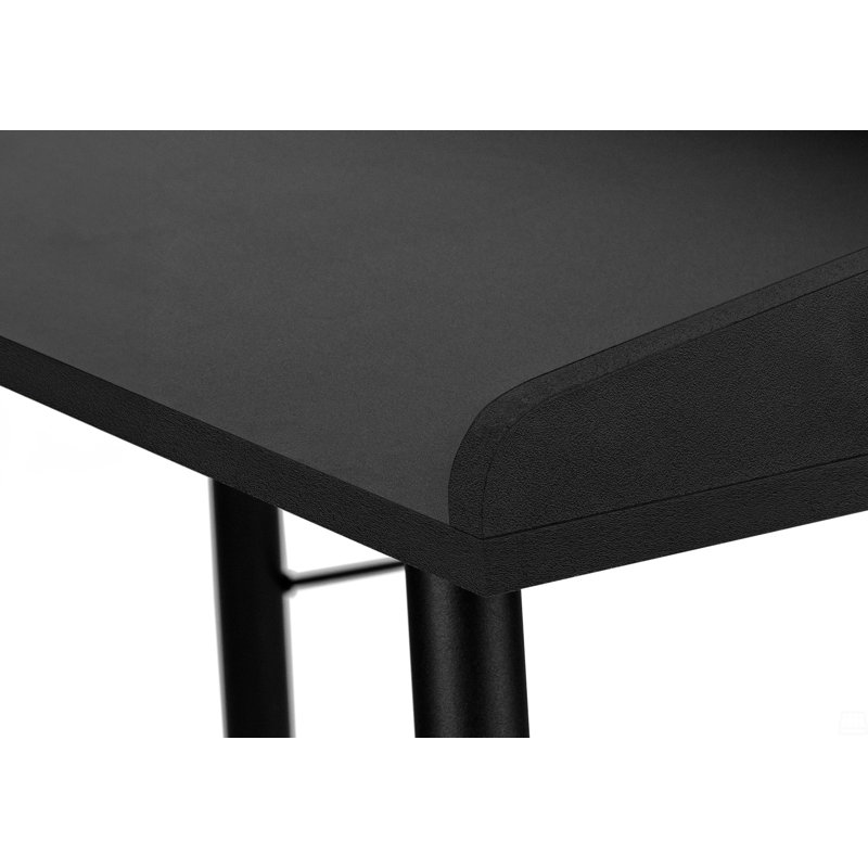 Bureau d'ordinateur, bureau personnel, ordinateur portable, tablettes de rangement, L 48 po, Noir