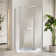 38" W x 38" D x 72" H Semi-Frameless Neo-angle Shower Door with Towel Bar and Fixed Panel