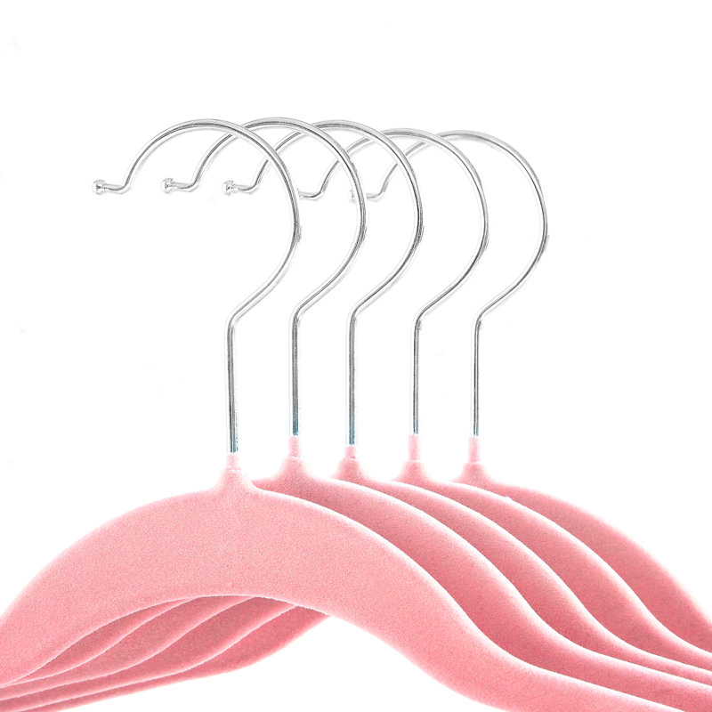 Cintres en velours avec pinces pour jupe / pantalons Mandisha, Rose