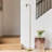 Elizabeth 66 in. Industrial Gold LED Arched Standing Floor Lamp with Glass Cylinder Shade