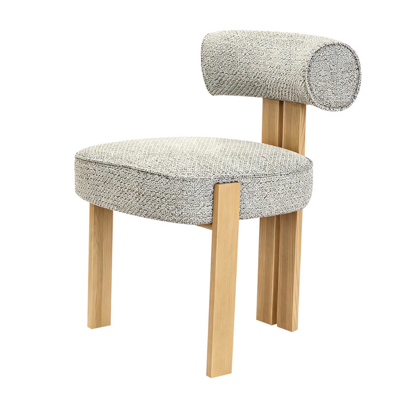 Chaise d'appoint rembourrée avec structure en métal, Gris