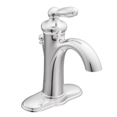 Robinet de salle de bain monotrou avec drain escamotable Brantford