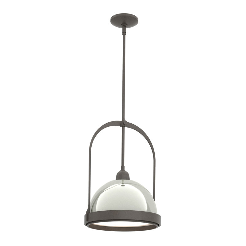 Atlas 1 - Light Single Dome Pendant, Dark Smoke, Sterling