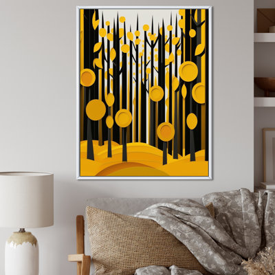" Abstract Yellow Forest Quill Minimalism "