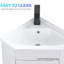 Ensemble de meuble-lavabo simple moderne autoportant 30 po avec plateau et tablettes en céramique Isyss-375359083