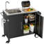 1 comptoir de table de gril d'extérieur en acier inoxydable, roulettes verrouillables, idéal pour la cuisine dans la cour arrière: L 38 po x l 18 po x H 35 po