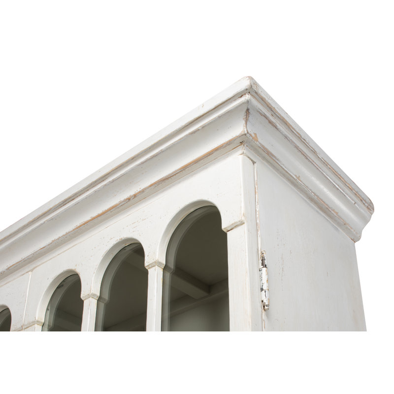 Glass Dining Cabinet, White