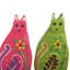 Ensemble de 3 figurines de chats en céramique colorées faites à la main
