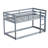 Hedra Twin Over Twin Bunk Bed With Ladder And Storage, Solid Rubber Wood Construction-115753751