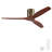 52 Inch American Farmhouse Rustic Elegance Classical Solid Wood Low Profile Flush Mount Ceiling Fan Without Light-684851276-684851251