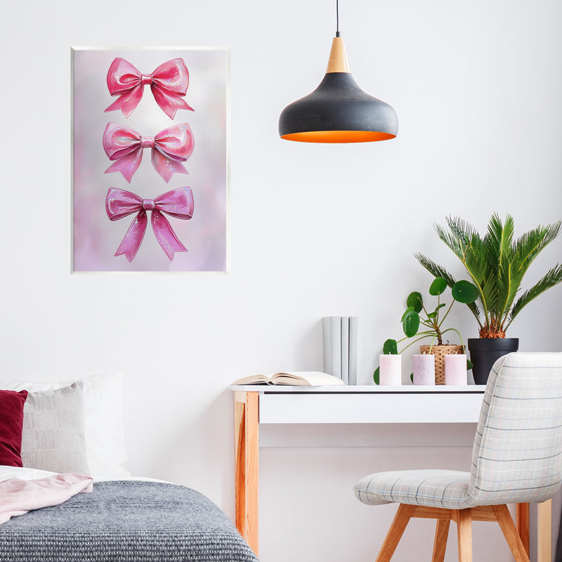 Plaque murale Blush and Satin Ribbons, design par Annabelle Hall, H 19 po x l 13 po