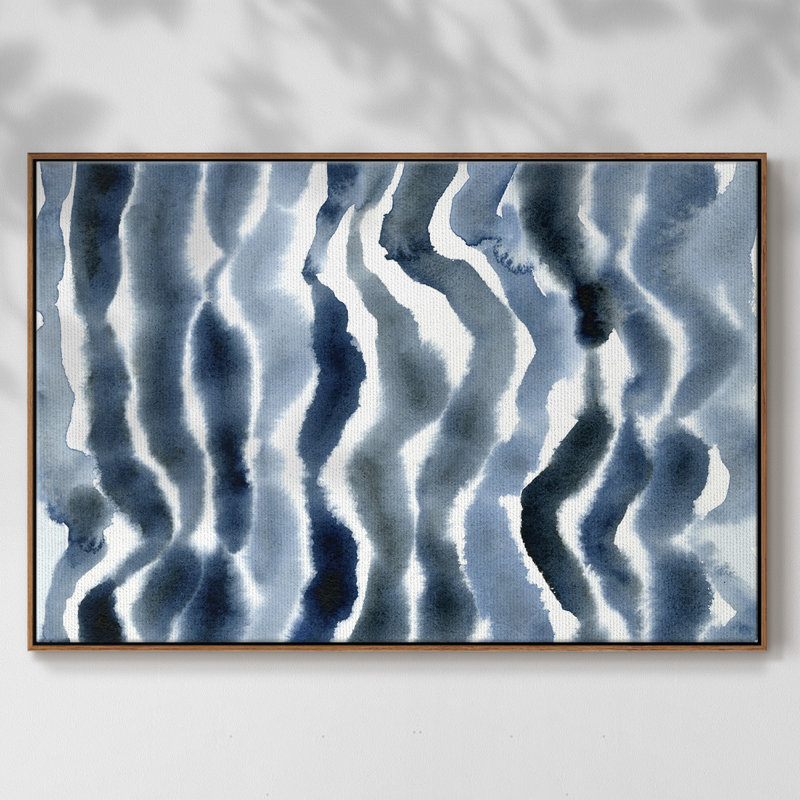 Vraie vague bleue II, Noyer, H 25 po x l 37 po x P 2 po