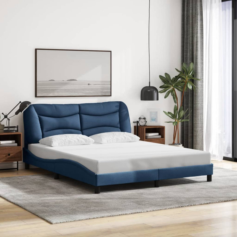  Bed Frame Blue, Full 47.2x78.7 in., Blue
