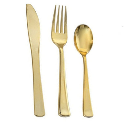 The Edge Collection Elegant Transparent White with Gold Rim Square Dinner Tableware COMBO Set