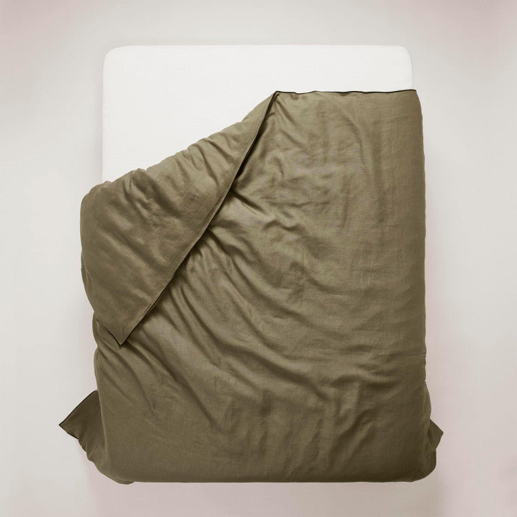 Carlina Solid Colour Duvet Cover, 140 x 200 cm, Green