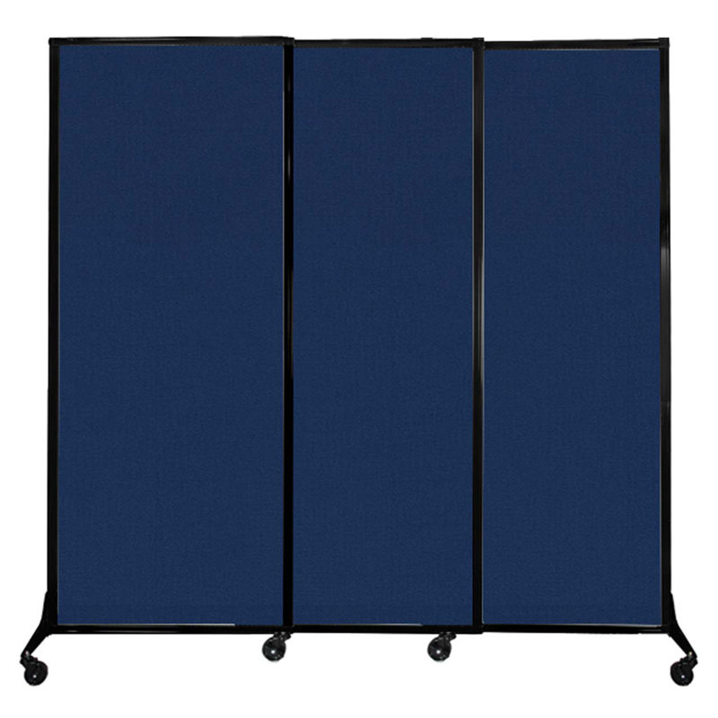 Cloison coulissante à 3 panneaux QuickWall, Bleu marine, H 80 po x l 84 po
