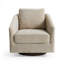 Fauteuil d'appoint pivotant en chenille avec dossier arrondi incurvé Chenille-811177830