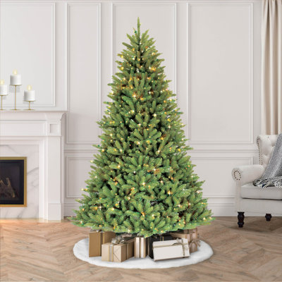 Frosted Pre-Lit Fir Christmas Tree